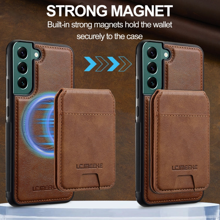 For Samsung Galaxy S21+ 5G LC.IMEEKE L3 Series Detachable RFID Card Bag Magsafe Phone Case