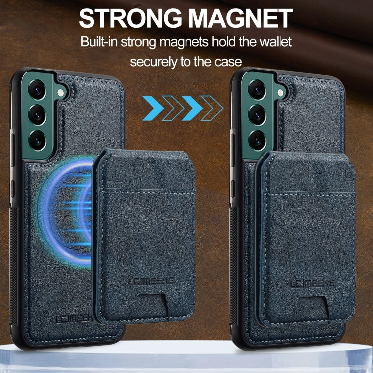 For Samsung Galaxy S21+ 5G LC.IMEEKE L3 Series Detachable RFID Card Bag Magsafe Phone Case