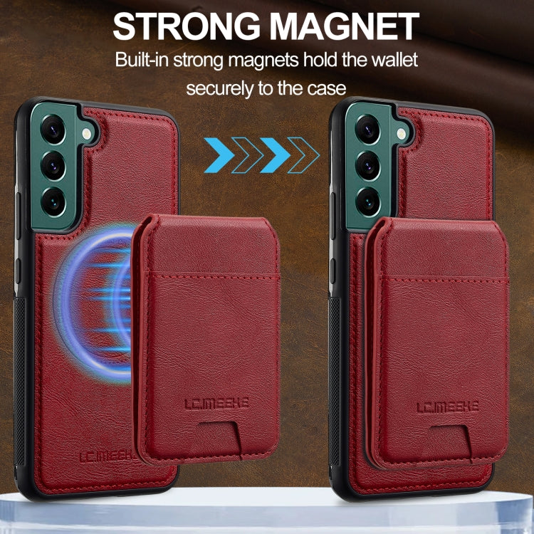 For Samsung Galaxy S21+ 5G LC.IMEEKE L3 Series Detachable RFID Card Bag Magsafe Phone Case
