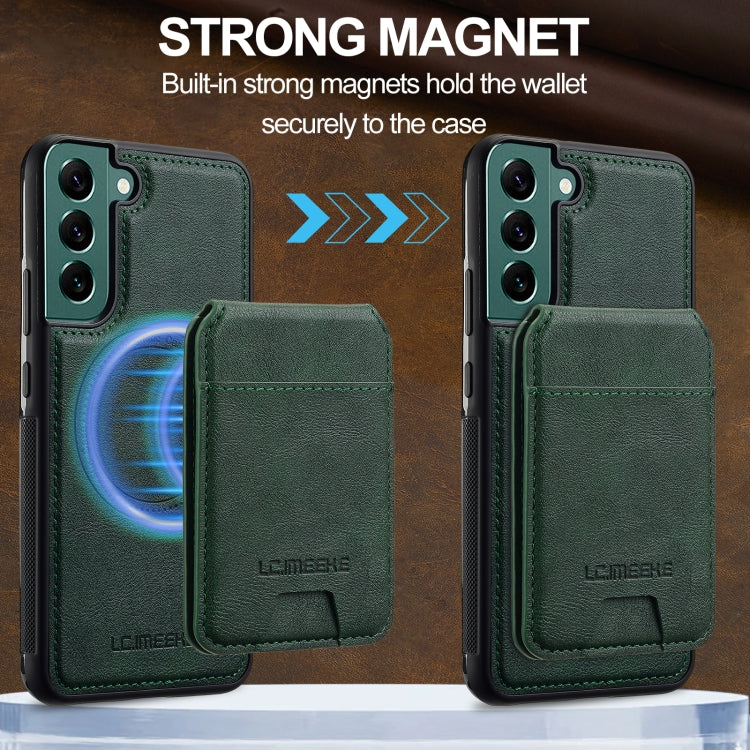 For Samsung Galaxy S22+ 5G LC.IMEEKE L3 Series Detachable RFID Card Bag Magsafe Phone Case