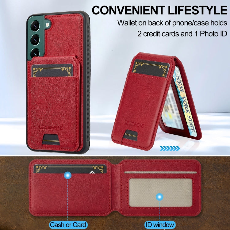 For Samsung Galaxy S22+ 5G LC.IMEEKE L3 Series Detachable RFID Card Bag Magsafe Phone Case