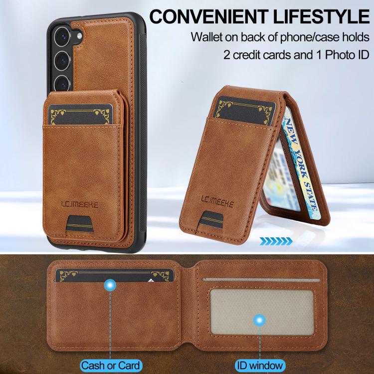 For Samsung Galaxy S25+ 5G LC.IMEEKE L3 Series Detachable RFID Card Bag Magsafe Phone Case