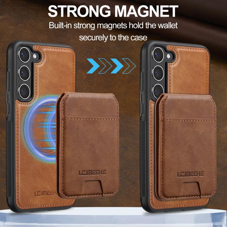 For Samsung Galaxy S25+ 5G LC.IMEEKE L3 Series Detachable RFID Card Bag Magsafe Phone Case