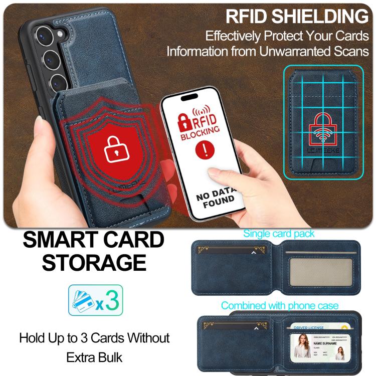 For Samsung Galaxy S25+ 5G LC.IMEEKE L3 Series Detachable RFID Card Bag Magsafe Phone Case