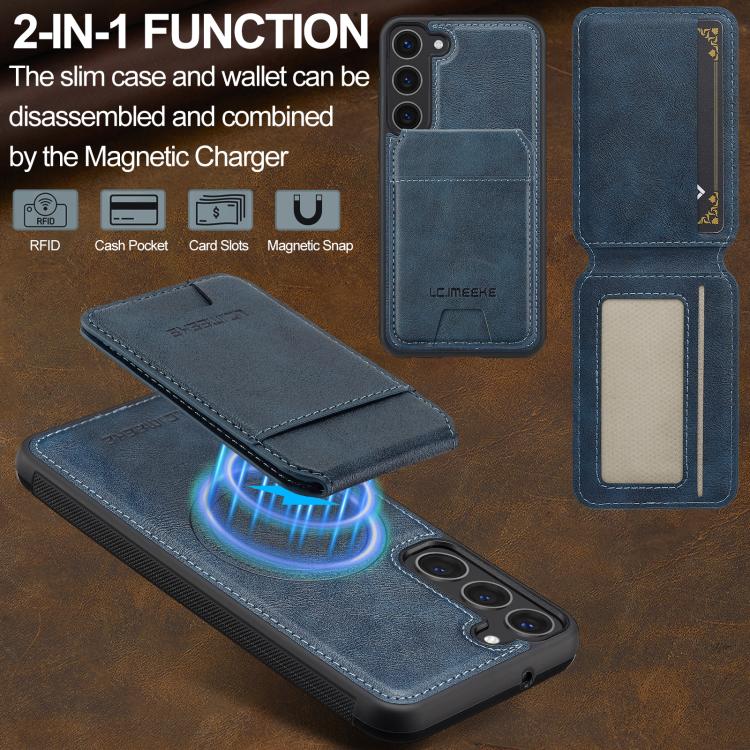 For Samsung Galaxy S25+ 5G LC.IMEEKE L3 Series Detachable RFID Card Bag Magsafe Phone Case