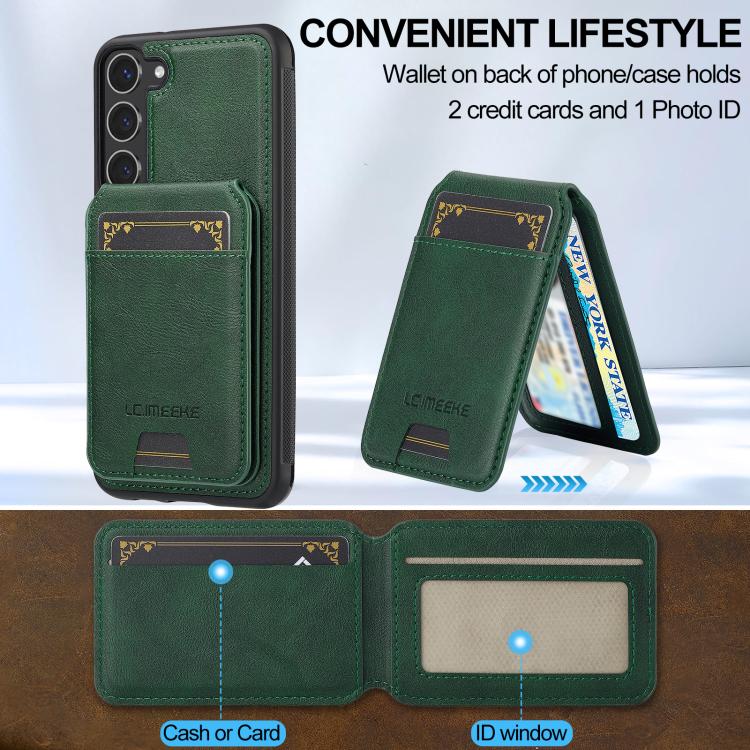 For Samsung Galaxy S25+ 5G LC.IMEEKE L3 Series Detachable RFID Card Bag Magsafe Phone Case