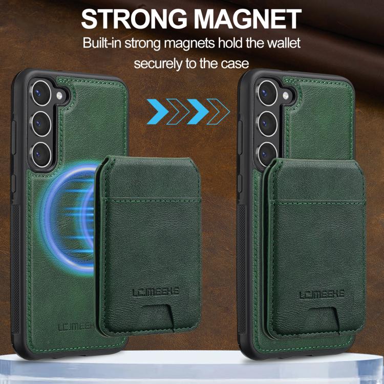 For Samsung Galaxy S25+ 5G LC.IMEEKE L3 Series Detachable RFID Card Bag Magsafe Phone Case