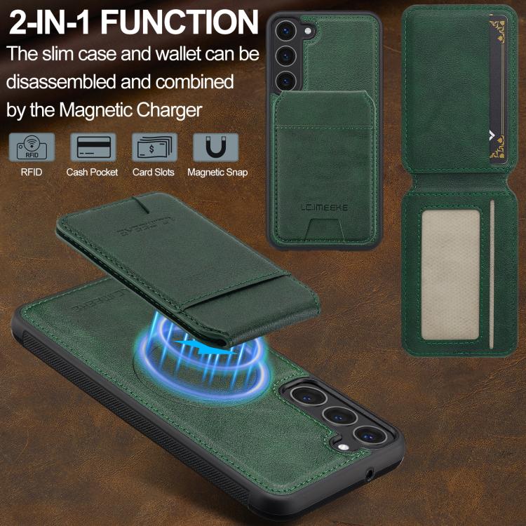 For Samsung Galaxy S25+ 5G LC.IMEEKE L3 Series Detachable RFID Card Bag Magsafe Phone Case