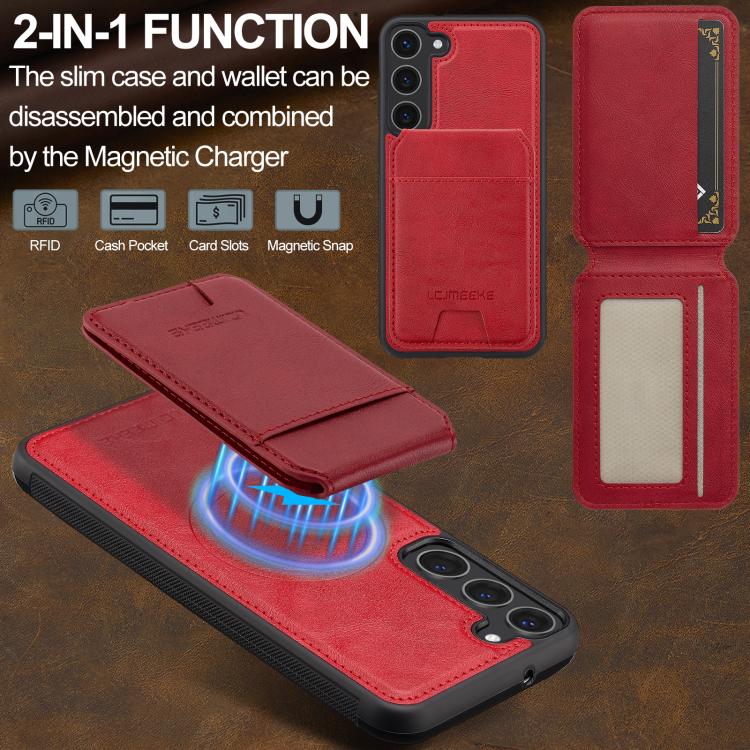 For Samsung Galaxy S25+ 5G LC.IMEEKE L3 Series Detachable RFID Card Bag Magsafe Phone Case