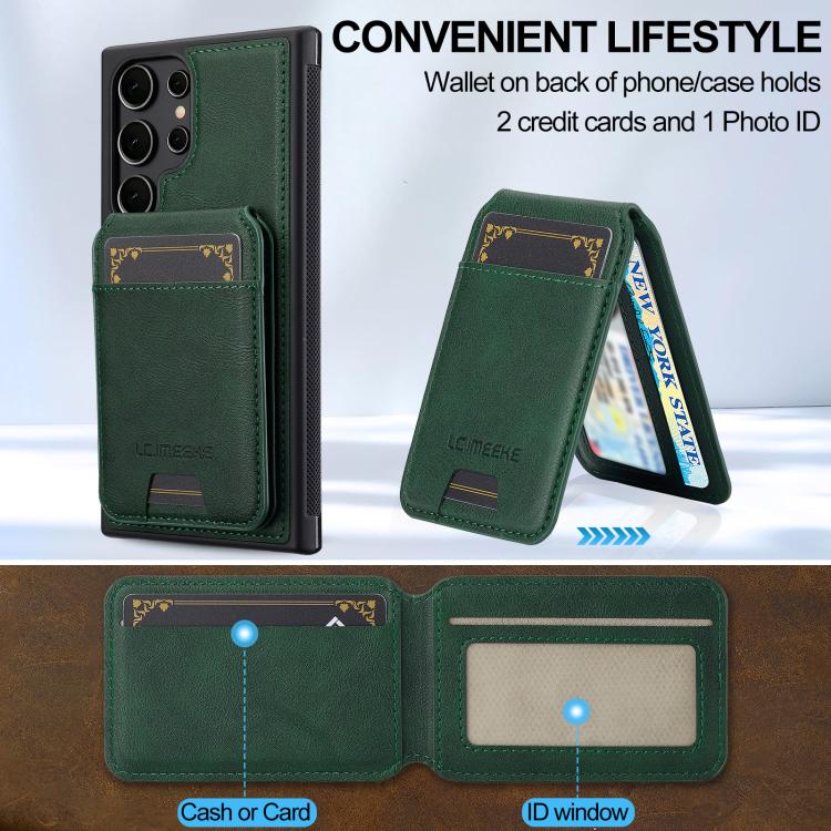 For Samsung Galaxy S25 Ultra 5G LC.IMEEKE L3 Series Detachable RFID Card Bag Magsafe Phone Case