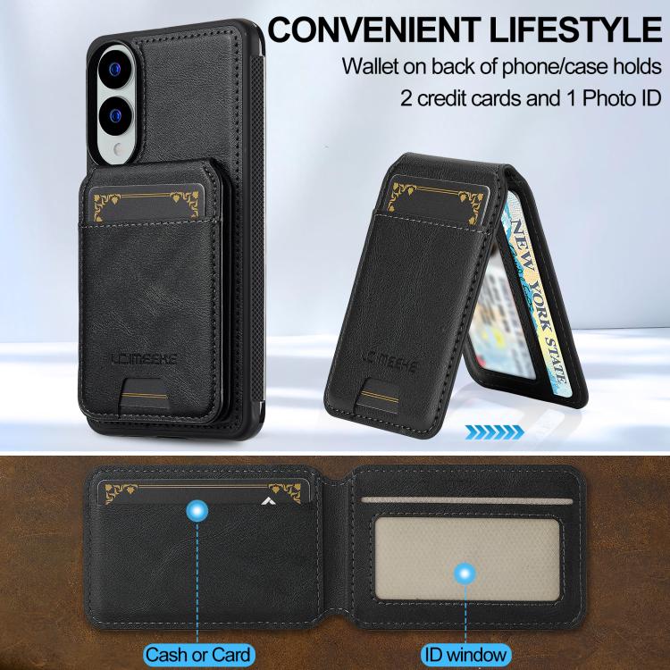 For Samsung Galaxy S25 Edge 5G LC.IMEEKE L3 Series Detachable RFID Card Bag Magsafe Phone Case