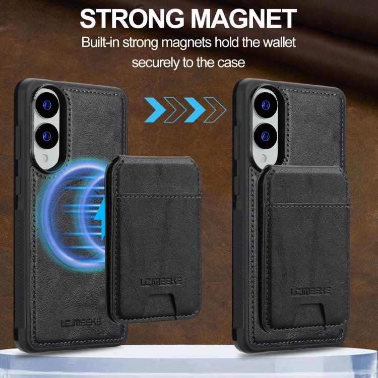 For Samsung Galaxy S25 Edge 5G LC.IMEEKE L3 Series Detachable RFID Card Bag Magsafe Phone Case