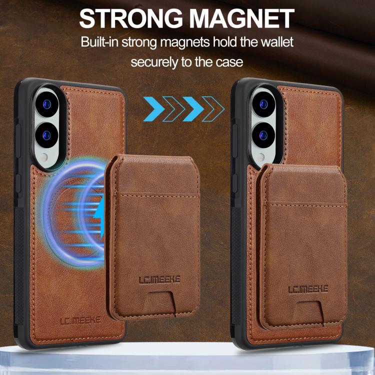 For Samsung Galaxy S25 Edge 5G LC.IMEEKE L3 Series Detachable RFID Card Bag Magsafe Phone Case