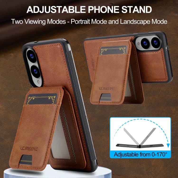 For Samsung Galaxy S25 Edge 5G LC.IMEEKE L3 Series Detachable RFID Card Bag Magsafe Phone Case