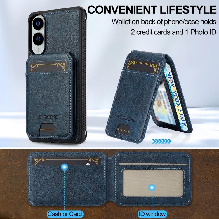 For Samsung Galaxy S25 Edge 5G LC.IMEEKE L3 Series Detachable RFID Card Bag Magsafe Phone Case