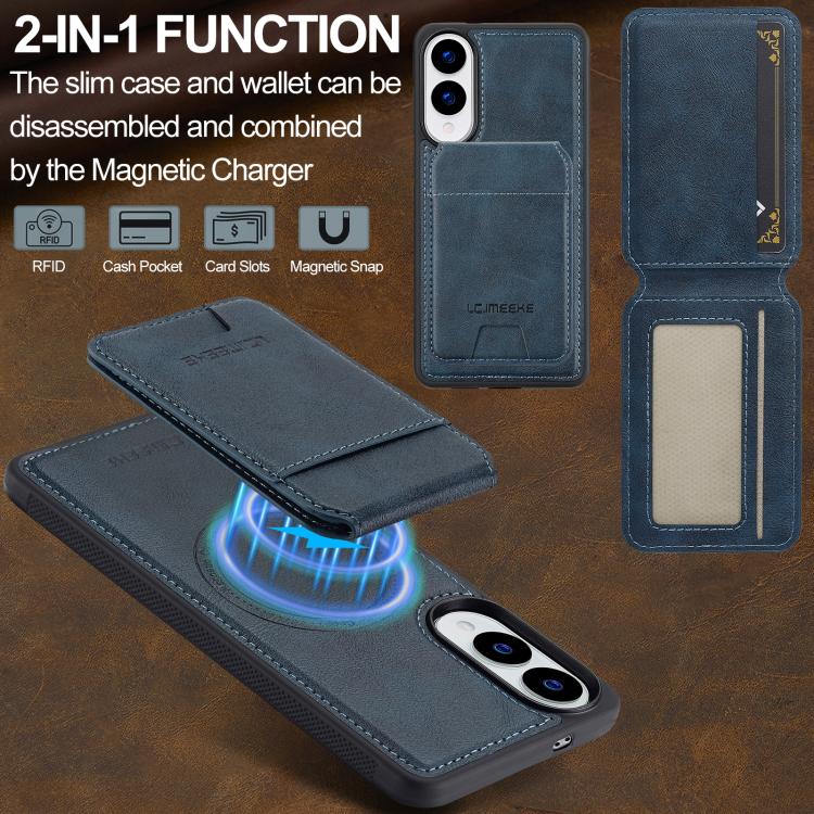 For Samsung Galaxy S25 Edge 5G LC.IMEEKE L3 Series Detachable RFID Card Bag Magsafe Phone Case