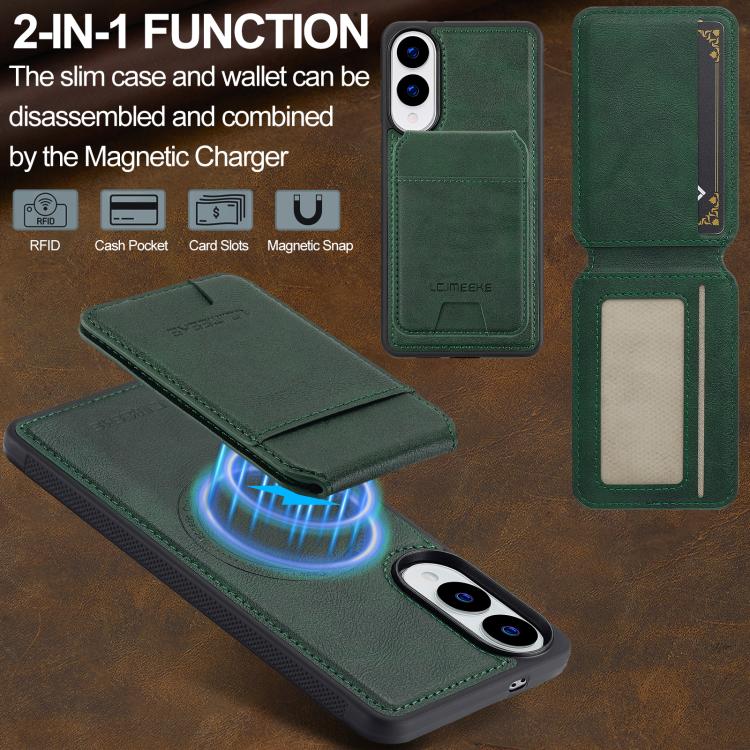 For Samsung Galaxy S25 Edge 5G LC.IMEEKE L3 Series Detachable RFID Card Bag Magsafe Phone Case