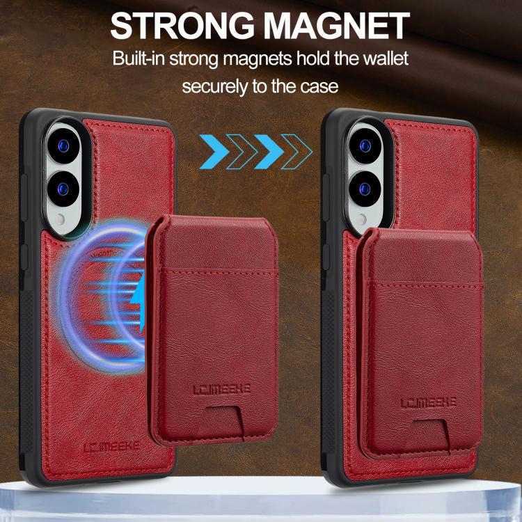 For Samsung Galaxy S25 Edge 5G LC.IMEEKE L3 Series Detachable RFID Card Bag Magsafe Phone Case