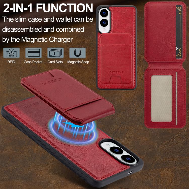 For Samsung Galaxy S25 Edge 5G LC.IMEEKE L3 Series Detachable RFID Card Bag Magsafe Phone Case