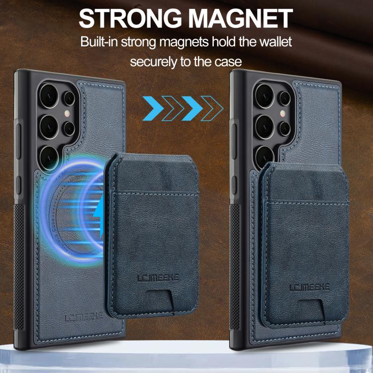 For Samsung Galaxy S26 Ultra 5G LC.IMEEKE L3 Series Detachable RFID Card Bag Magsafe Phone Case