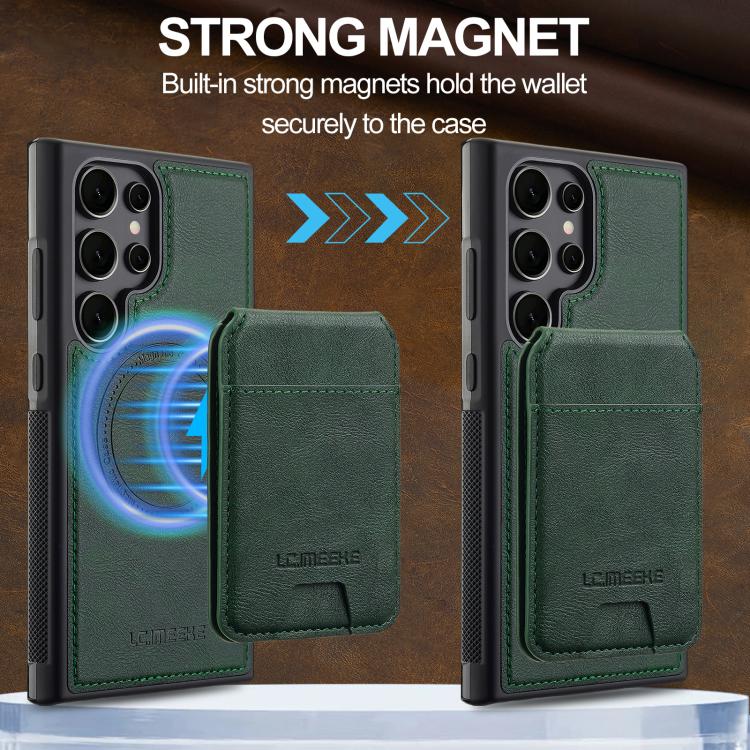 For Samsung Galaxy S26 Ultra 5G LC.IMEEKE L3 Series Detachable RFID Card Bag Magsafe Phone Case