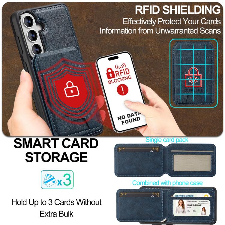 For Samsung Galaxy S26+ 5G LC.IMEEKE L3 Series Detachable RFID Card Bag Magsafe Phone Case