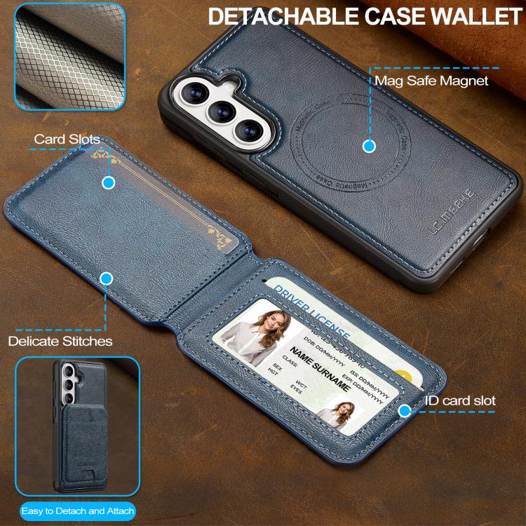 For Samsung Galaxy S26+ 5G LC.IMEEKE L3 Series Detachable RFID Card Bag Magsafe Phone Case