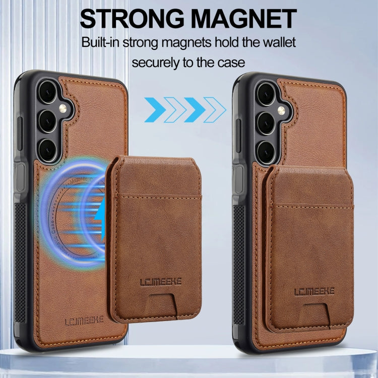 For Samsung Galaxy A55 5G LC.IMEEKE L3 Series Detachable RFID Card Bag Magsafe Phone Case