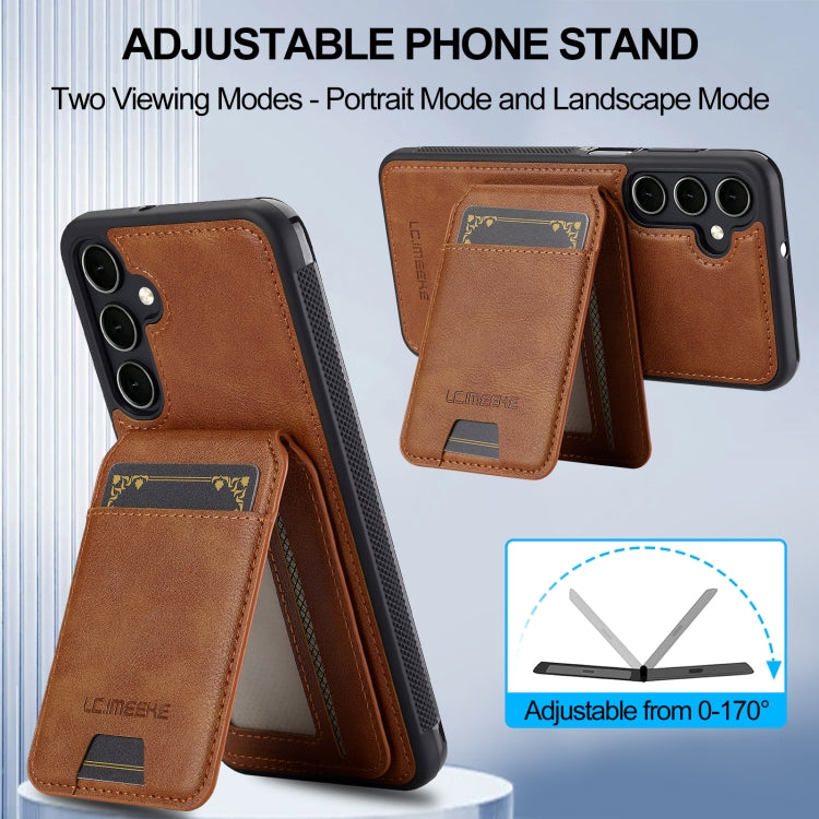 For Samsung Galaxy A55 5G LC.IMEEKE L3 Series Detachable RFID Card Bag Magsafe Phone Case