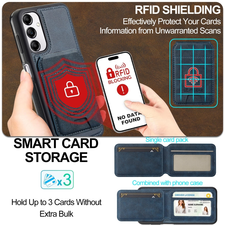 For Samsung Galaxy A34 5G LC.IMEEKE L3 Series Detachable RFID Card Bag Magsafe Phone Case