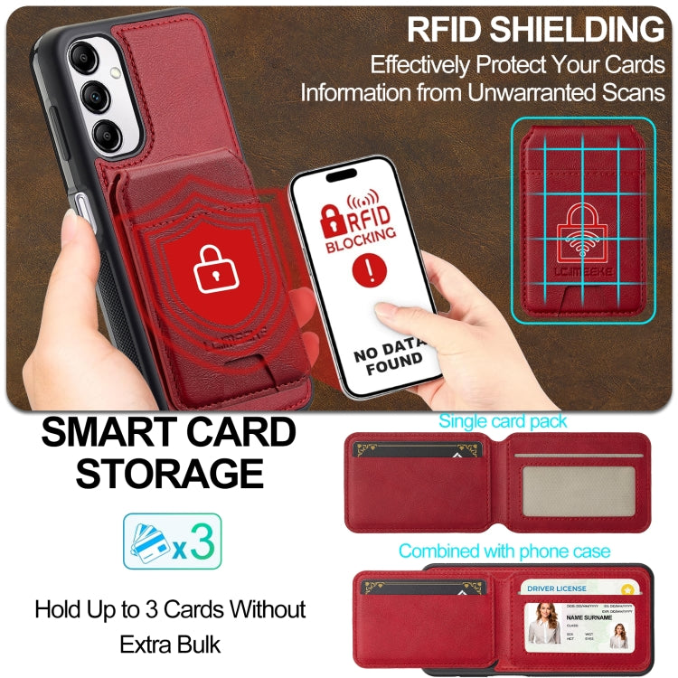 For Samsung Galaxy A34 5G LC.IMEEKE L3 Series Detachable RFID Card Bag Magsafe Phone Case