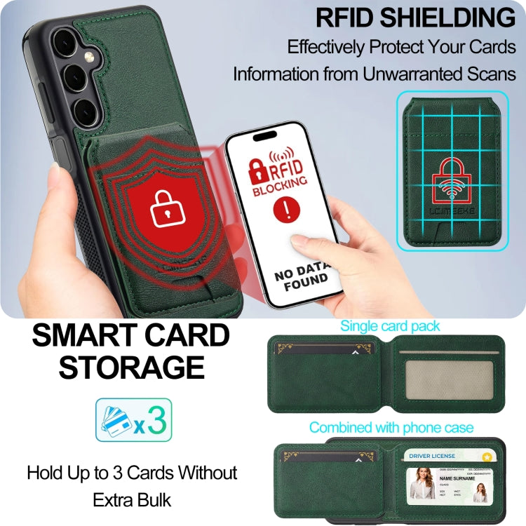 For Samsung Galaxy A16 5G LC.IMEEKE L3 Series Detachable RFID Card Bag Magsafe Phone Case