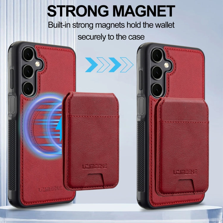 For Samsung Galaxy A15 5G / 4G LC.IMEEKE L3 Series Detachable RFID Card Bag Magsafe Phone Case