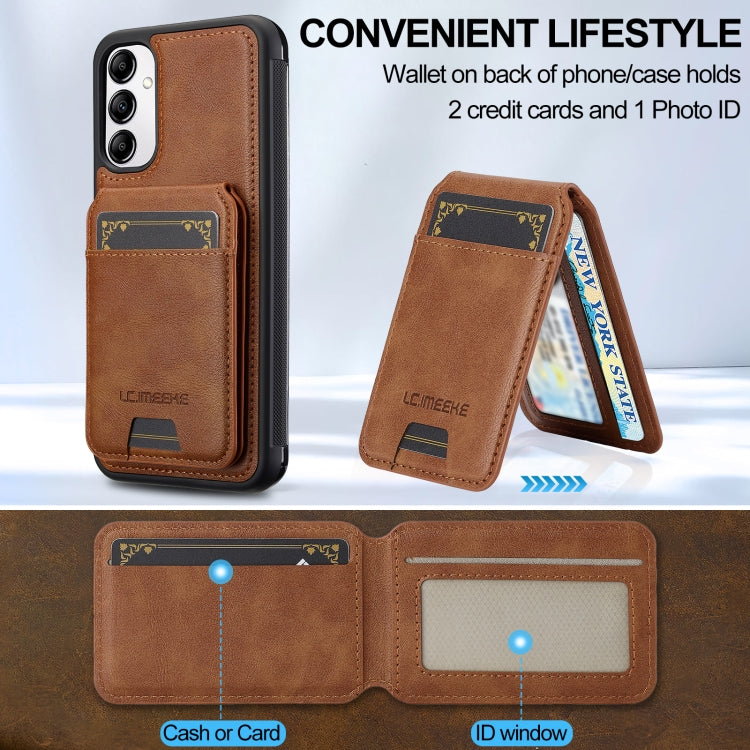 For Samsung Galaxy A14 5G / 4G LC.IMEEKE L3 Series Detachable RFID Card Bag Magsafe Phone Case