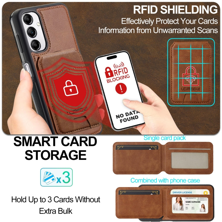 For Samsung Galaxy A14 5G / 4G LC.IMEEKE L3 Series Detachable RFID Card Bag Magsafe Phone Case