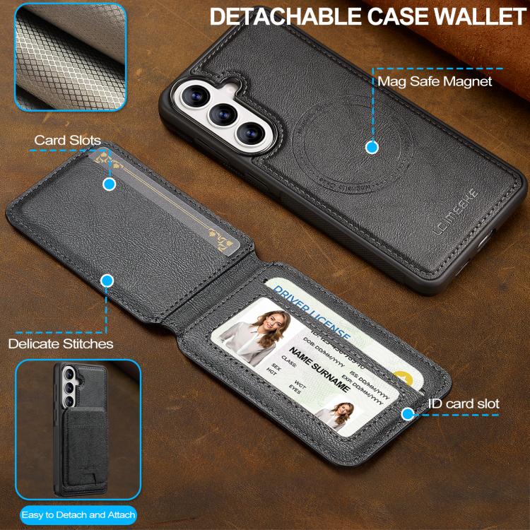 For Samsung Galaxy A37 5G LC.IMEEKE L3 Series Detachable RFID Card Bag Magsafe Phone Case