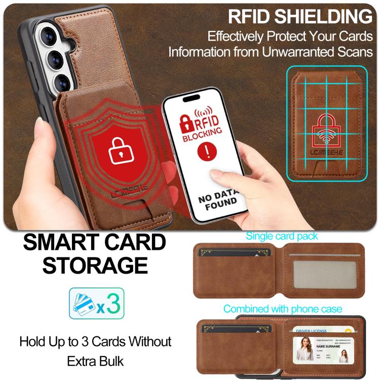 For Samsung Galaxy A37 5G LC.IMEEKE L3 Series Detachable RFID Card Bag Magsafe Phone Case