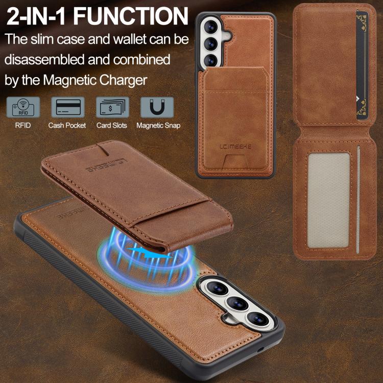 For Samsung Galaxy A37 5G LC.IMEEKE L3 Series Detachable RFID Card Bag Magsafe Phone Case
