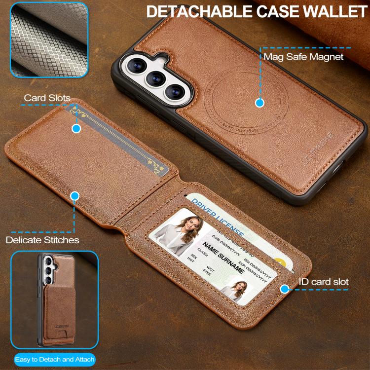 For Samsung Galaxy A37 5G LC.IMEEKE L3 Series Detachable RFID Card Bag Magsafe Phone Case