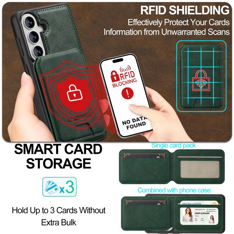 For Samsung Galaxy A37 5G LC.IMEEKE L3 Series Detachable RFID Card Bag Magsafe Phone Case