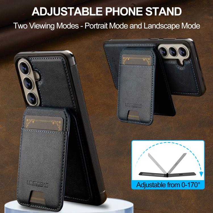 For Samsung Galaxy A57 5G LC.IMEEKE L3 Series Detachable RFID Card Bag Magsafe Phone Case