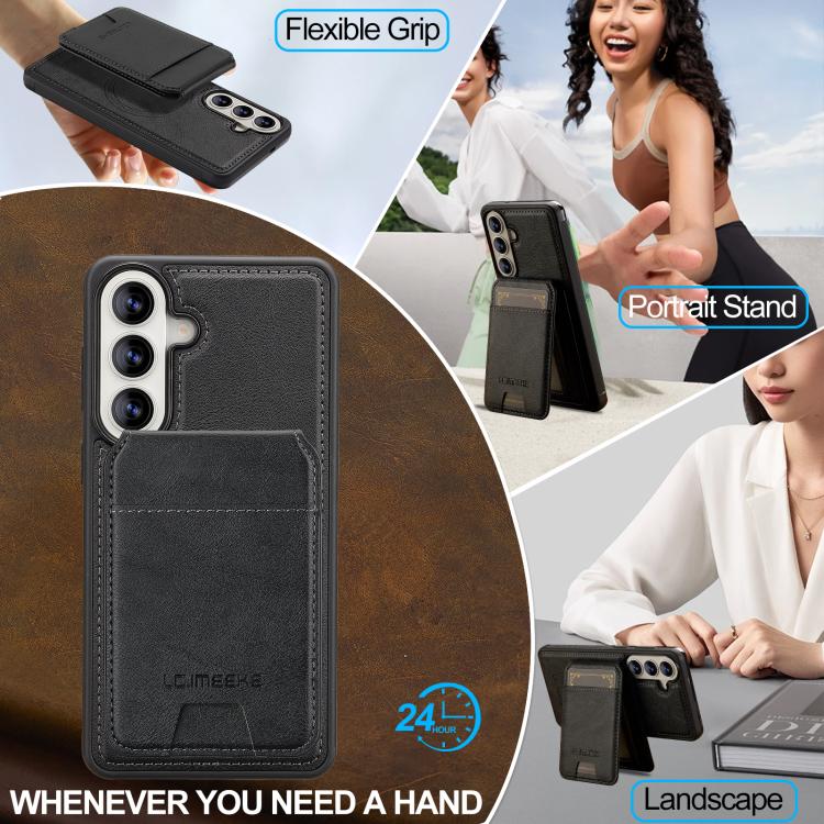 For Samsung Galaxy A57 5G LC.IMEEKE L3 Series Detachable RFID Card Bag Magsafe Phone Case