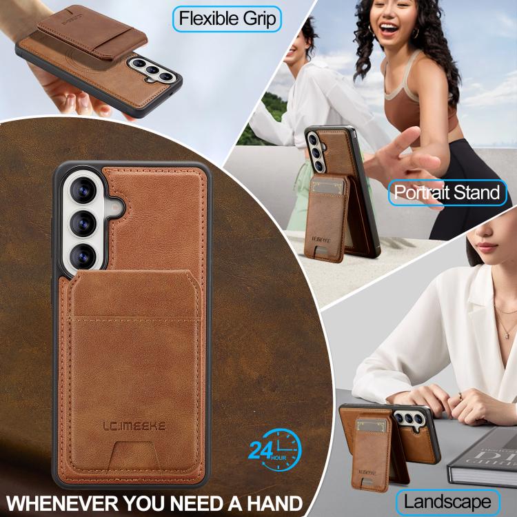 For Samsung Galaxy A57 5G LC.IMEEKE L3 Series Detachable RFID Card Bag Magsafe Phone Case