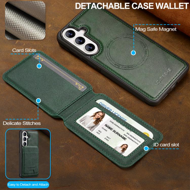 For Samsung Galaxy A57 5G LC.IMEEKE L3 Series Detachable RFID Card Bag Magsafe Phone Case
