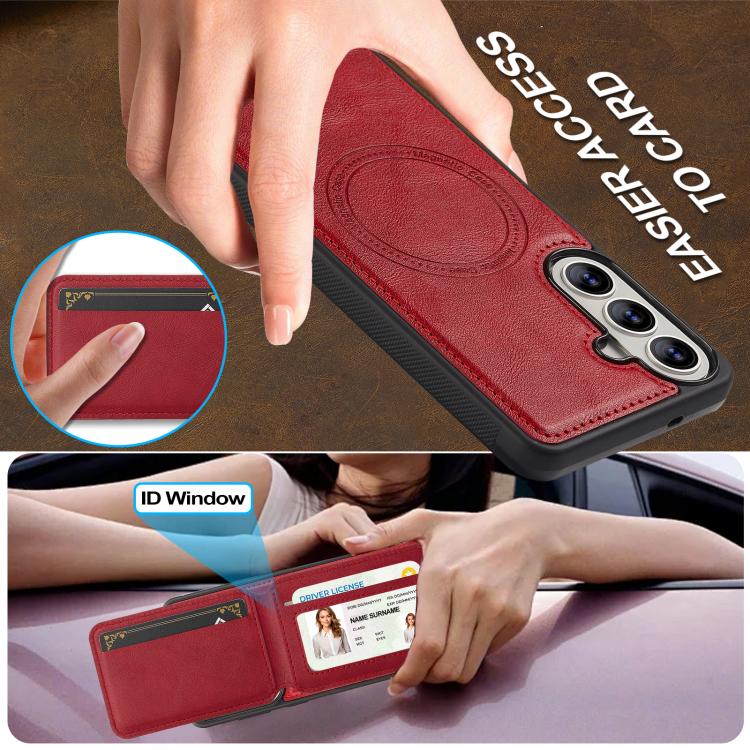 For Samsung Galaxy A57 5G LC.IMEEKE L3 Series Detachable RFID Card Bag Magsafe Phone Case