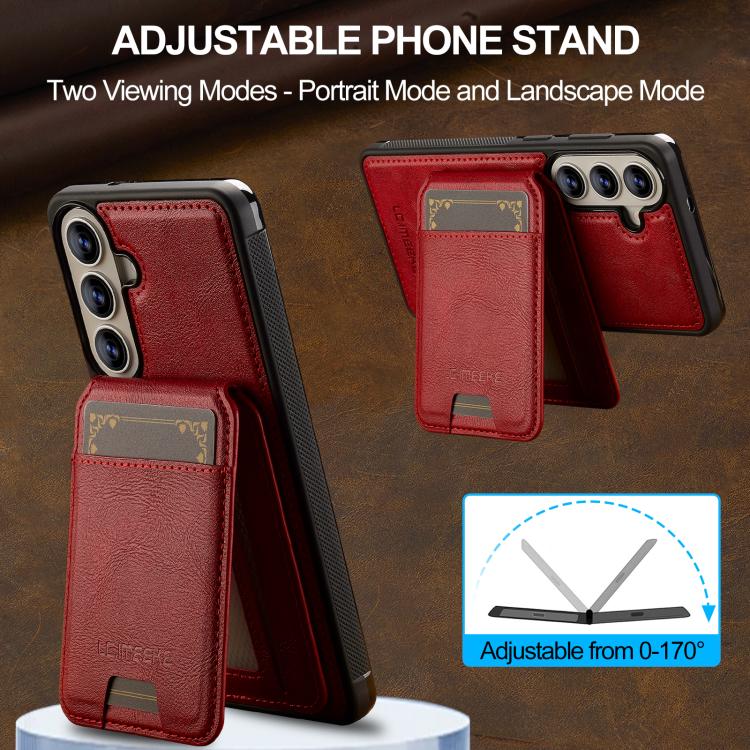 For Samsung Galaxy A57 5G LC.IMEEKE L3 Series Detachable RFID Card Bag Magsafe Phone Case