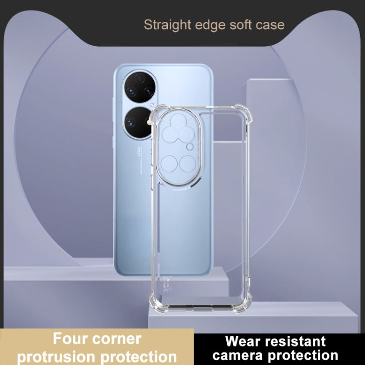 For Huawei P50 / P50E IMAK UX-4 Series Four-corner Shockproof Phone Case - Transparent
