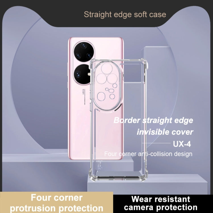 For Huawei P50 Pro IMAK UX-4 Series Four-corner Shockproof Phone Case - Transparent