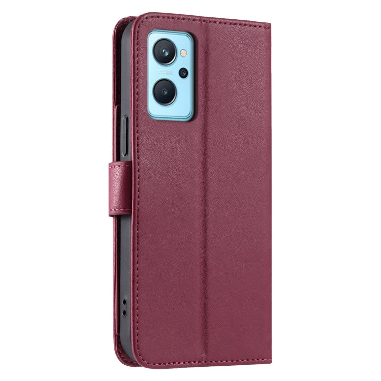 For OPPO A36 / A76  / A96 4G / K10 4G Ring Buckle Rhombic Leather Phone Case