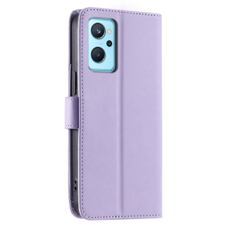 For OPPO A36 / A76  / A96 4G / K10 4G Ring Buckle Rhombic Leather Phone Case